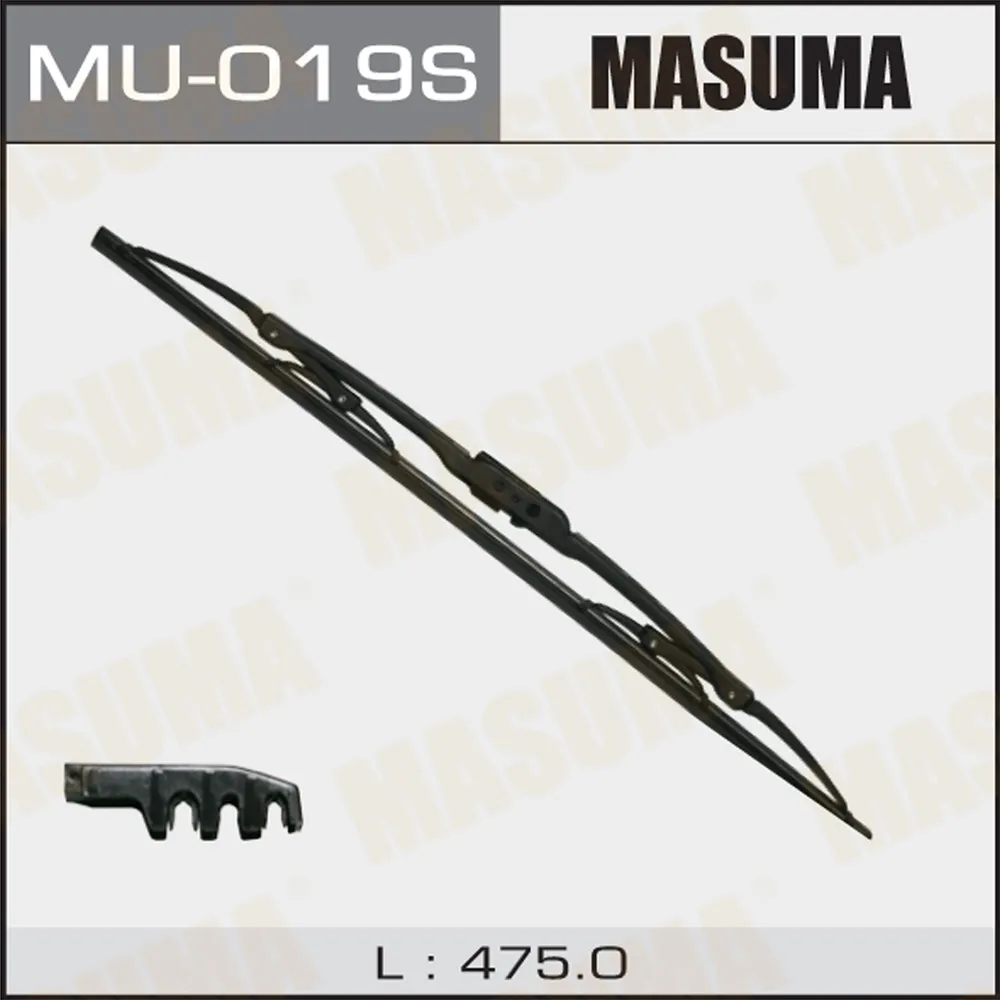Щетка стеклоочистителя 475 мм каркасная 1 шт MASUMA WIPER BLADE MU-019S