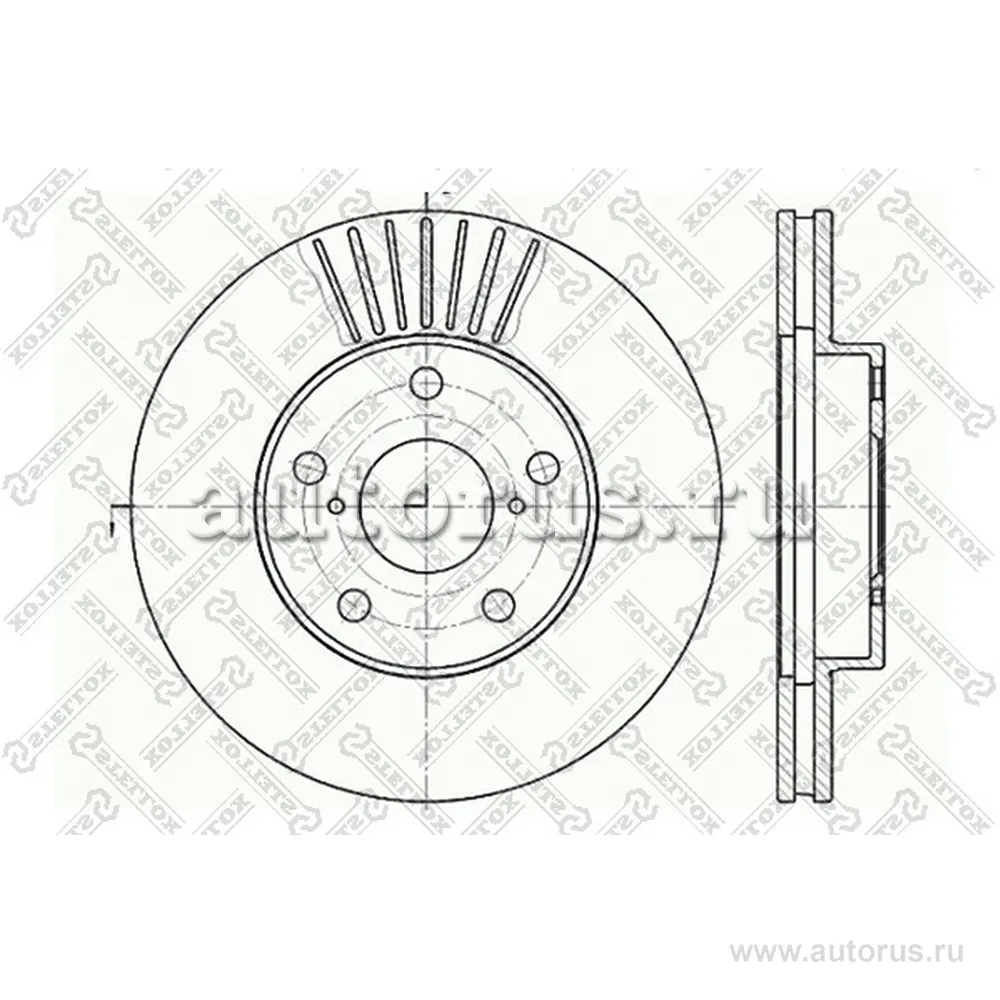 Диск тормозной передний TOYOTA RAV 4 ALL 00> STELLOX 60204578V_SX
