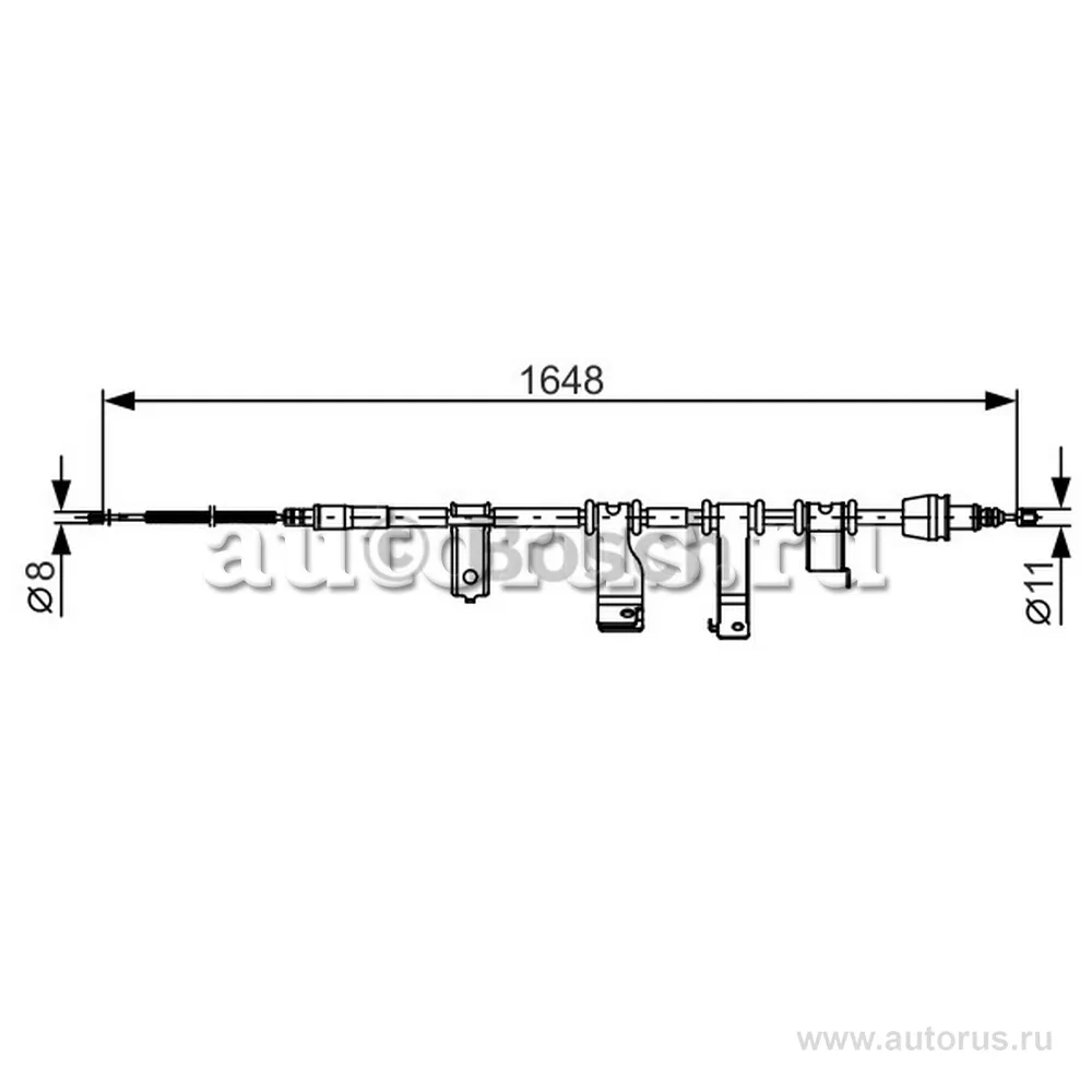 Трос ручного тормоза BOSCH 1987482350