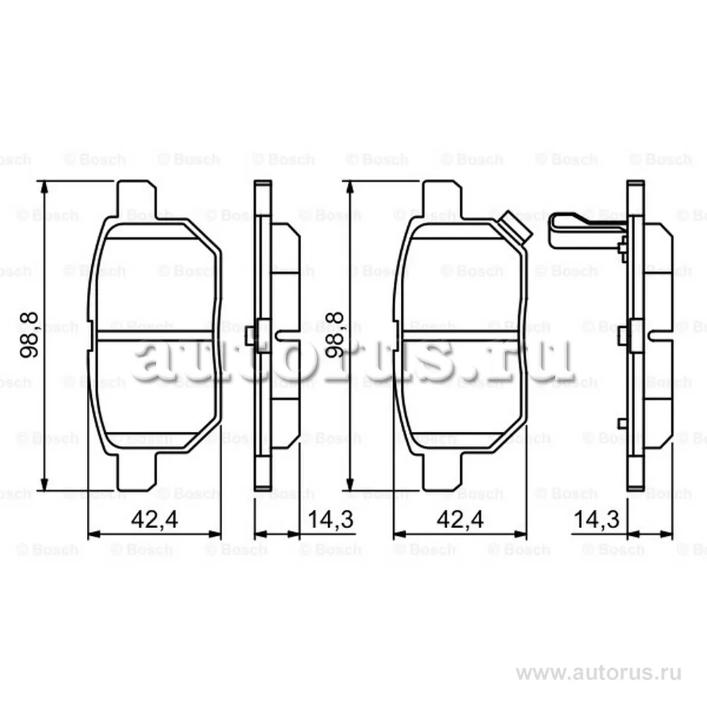 Колодки тормозные задние, Premium-2 BOSCH 0 986 494 255