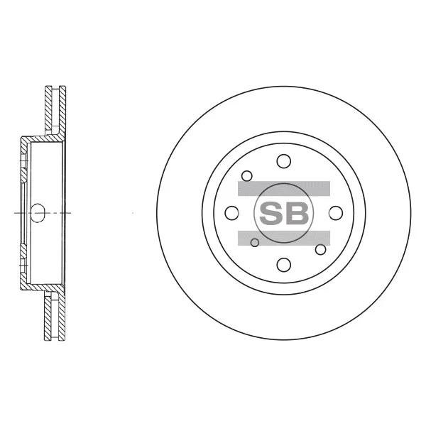 Диск тормозной передний KIA SEPHIA/SHUMA SANGSIN BRAKE SD2015