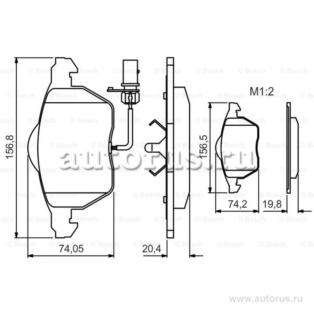 Колодки тормозные передние, Premium-2 BOSCH 0 986 495 241