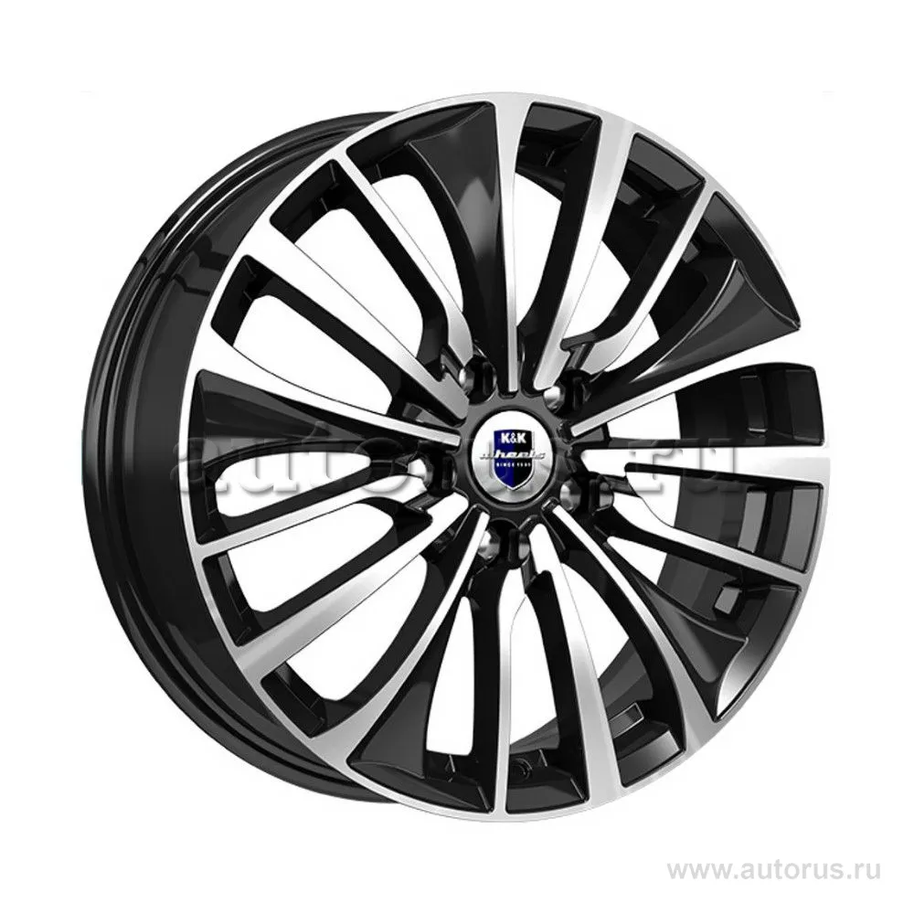 Диск литой R17 6.5J 4x100/60.1 ET43 КИК Flanker (КС751) алмаз черный r74176