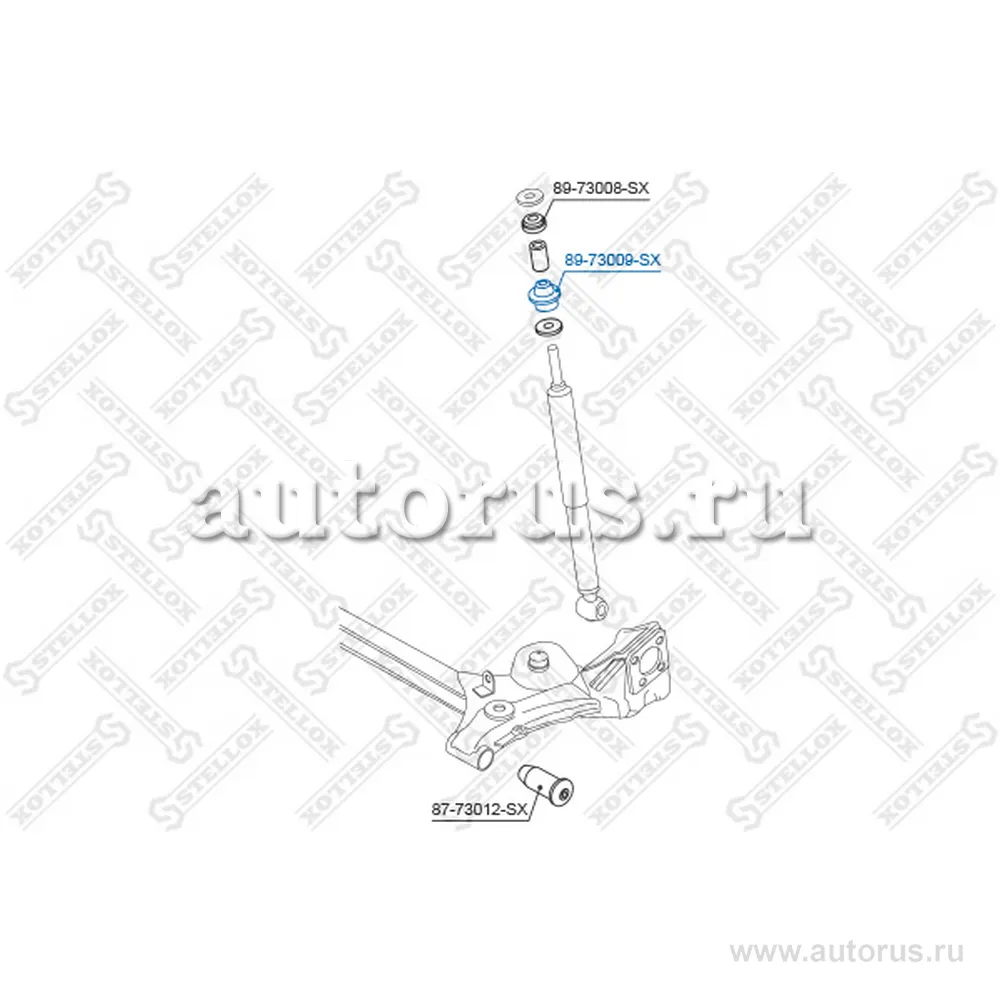 Втулка амортизтора заднего Daewoo Lanos STELLOX 8973009_SX