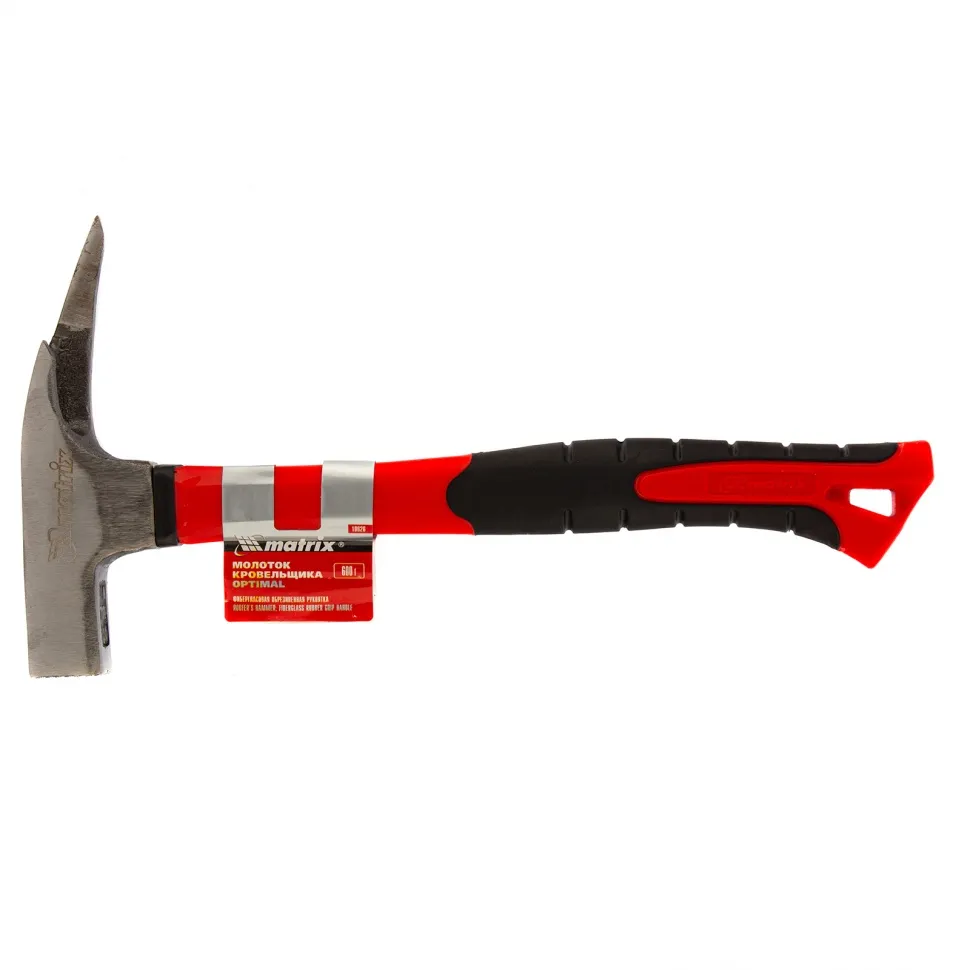 Молоток кровельщика optimal, 600 г, фибергласовая обрезиненная рукоятка Matrix MATRIX 10626