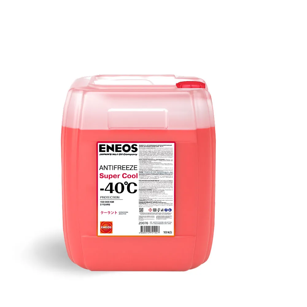 Антифриз ENEOS Super Cool G12 готовый -40C красный 10 кг Z0076