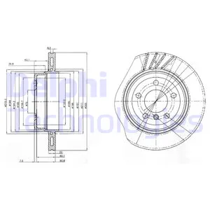 Диск тормозной задний DELPHI BG3943
