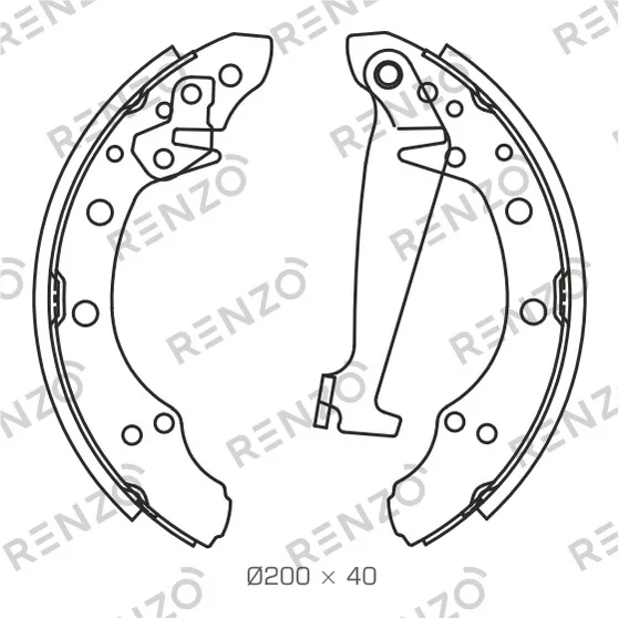 Колодки барабанные RENZO RZ003