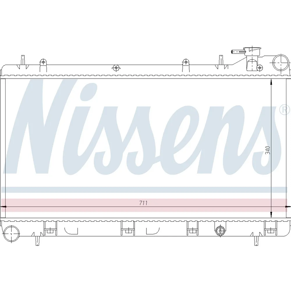 Радиатор охлаждения двс NISSENS 64185