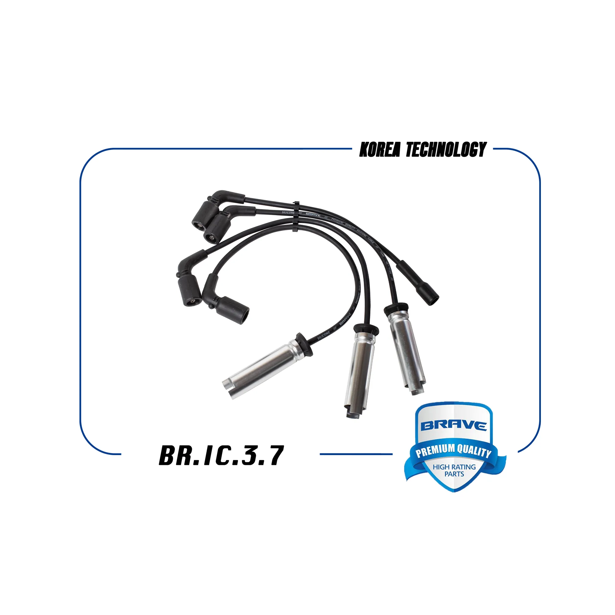 Высоковольтные провода силикон Daewoo Nexia,Chevrolet Aveo,Chevrolet Lanos8кл.под BRAVE BR.IC.3.7