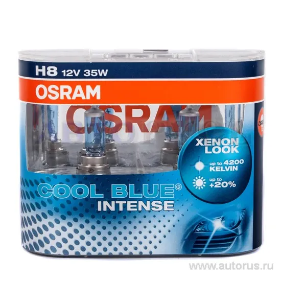 Лампа 12V H8 35W PGJ19-2 4200K OSRAM COOL BLUE INTENSE 2 шт. DUOBOX 64212CBI-HCB