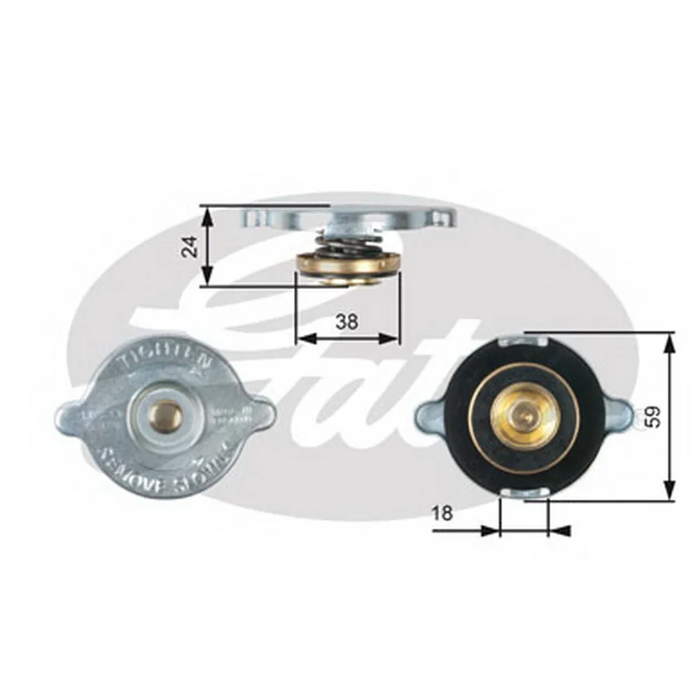 Крышка радиатора MAZDA 323, 626 GATES RC112