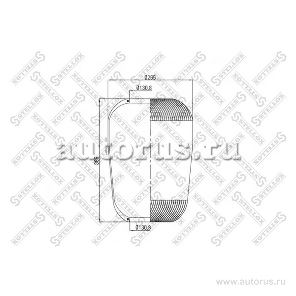Пневмоподушка Volvo F12. RVI, Scania STELLOX 90-36335-SX