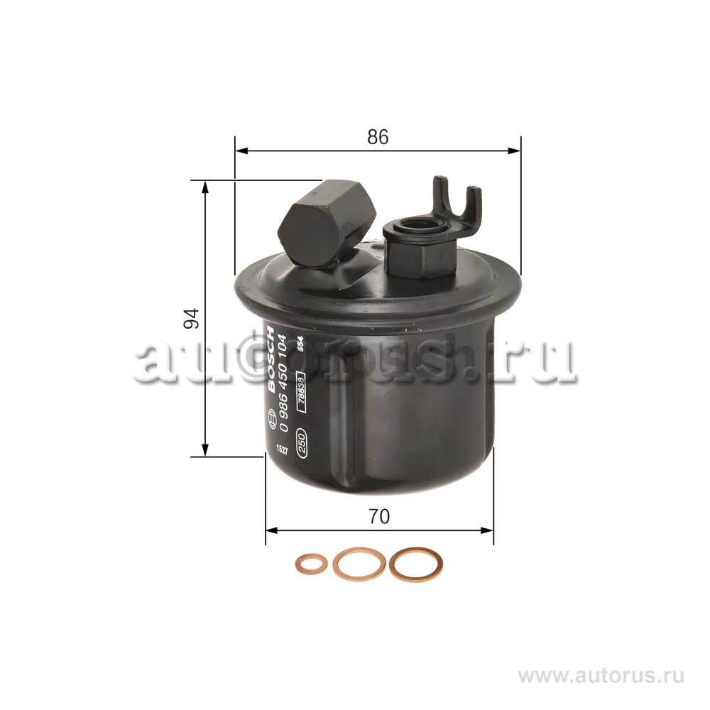 Фильтр топливный BOSCH 0 986 450 104