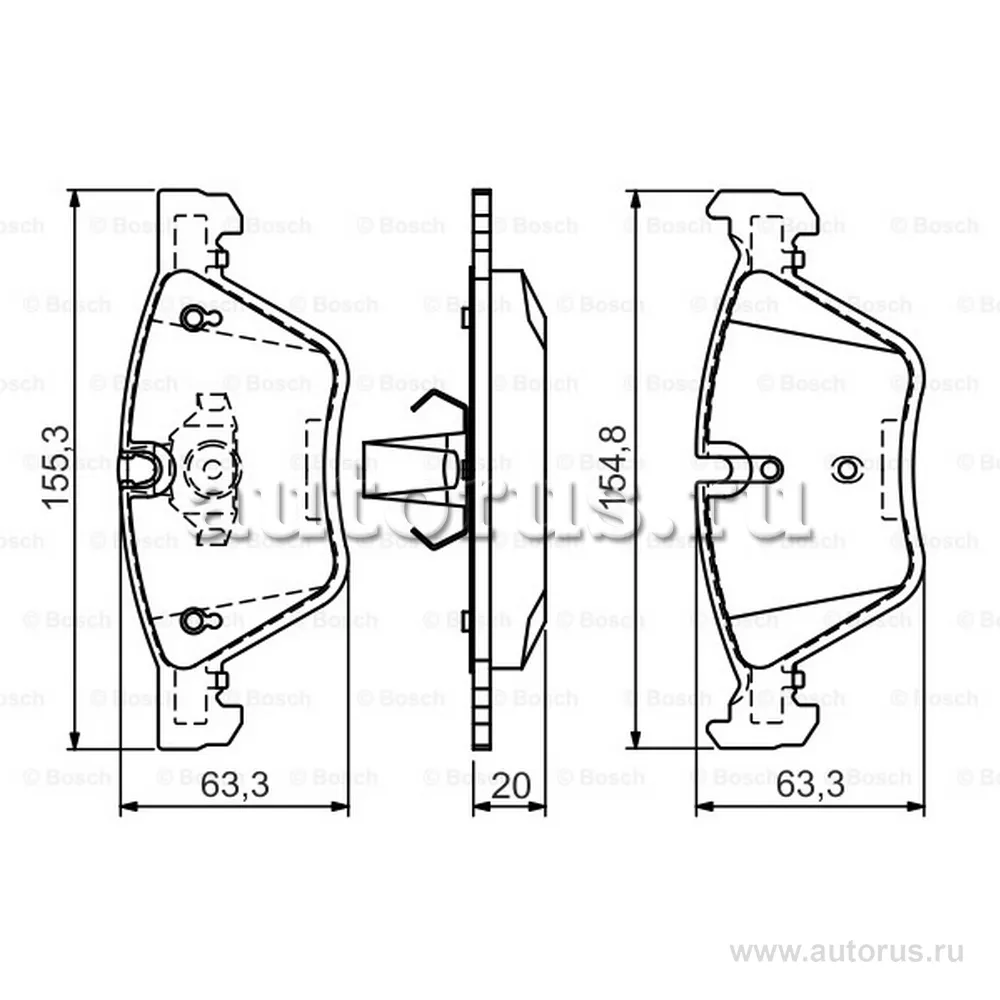 Колодки тормозные передние BOSCH 0 986 494 118