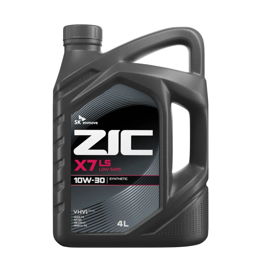 Масло моторное ZIC X7 LS 10W-30 синтетическое 4 л 162649