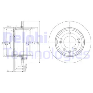 Диск тормозной задний DELPHI BG4082