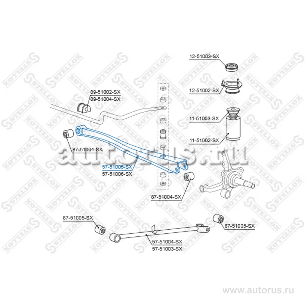 Рычаг зад. подв. л. Hyundai Accent/Pony STELLOX 5751005_SX