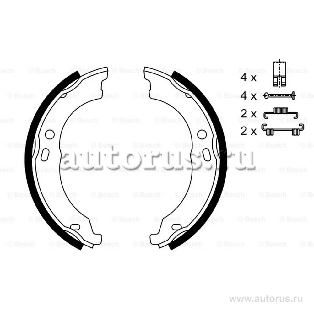 Колодки стояночного тормоза BOSCH 0 986 487 726