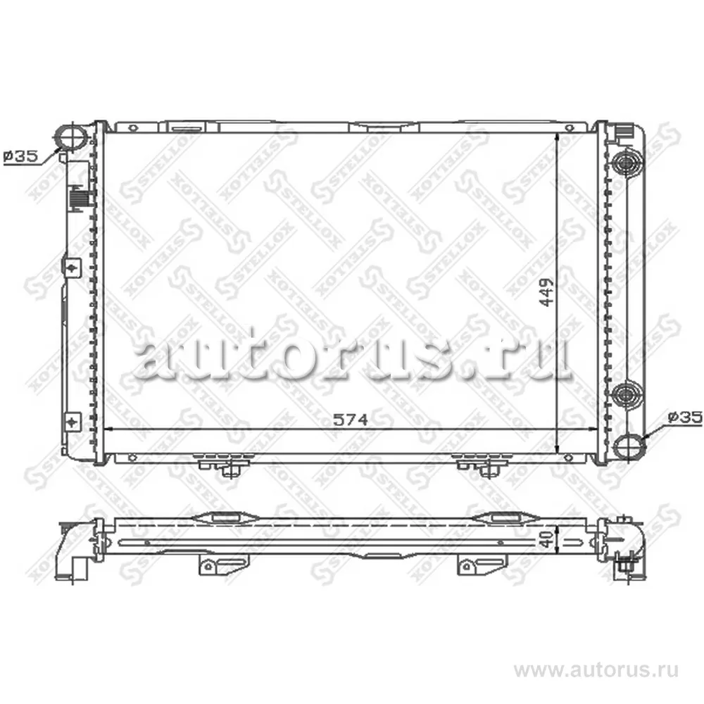 Радиатор системы охлаждения \ mb w201 1.8-2.3 85-93 STELLOX 1025910SX