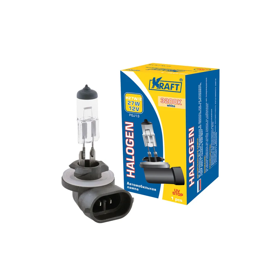 Лампа 12V H27W/2 27W PGJ13 KRAFT 1 шт. картон KT700022