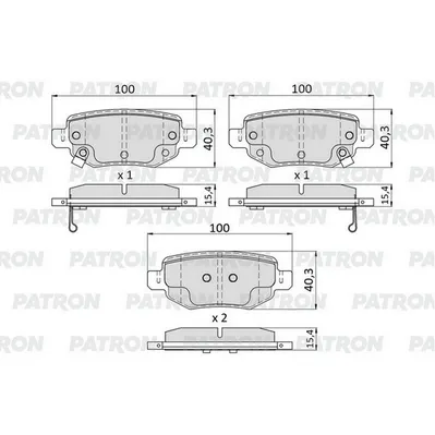 Колодки тормозные дисковые зад. CHERY Tiggo 7 PATRON PBP361