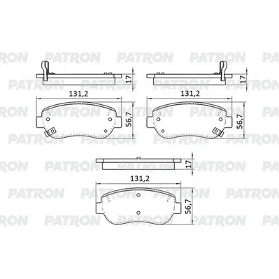 Колодки тормозные дисковые пер. FAW BESTUNE T77 23- PATRON PBP350