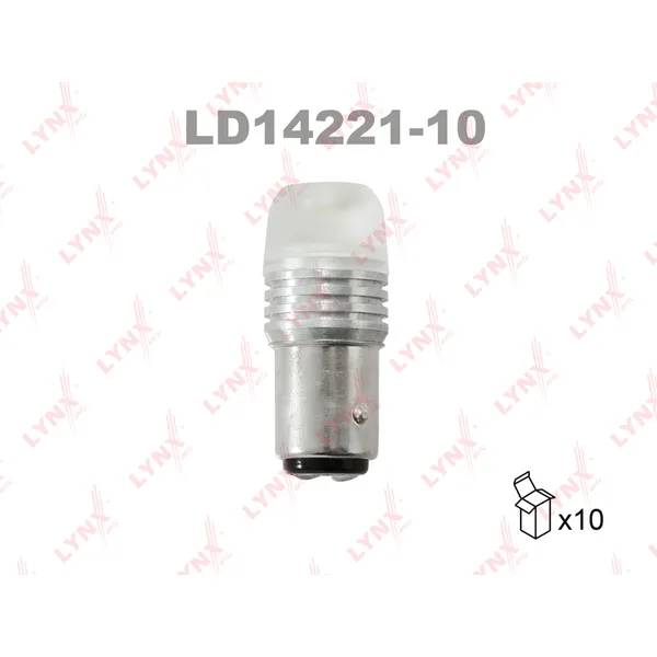 Лампа светодиодная 12V P21/5W 21/5W BAY15d 12000K LYNXauto LED 1 шт. картон S25 LD14221-10