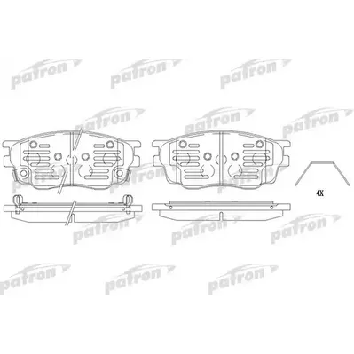 Колодки тормозные дисковые передн MAZDA: 6 02-, 6 Hatchback 02- PATRON pbp1707