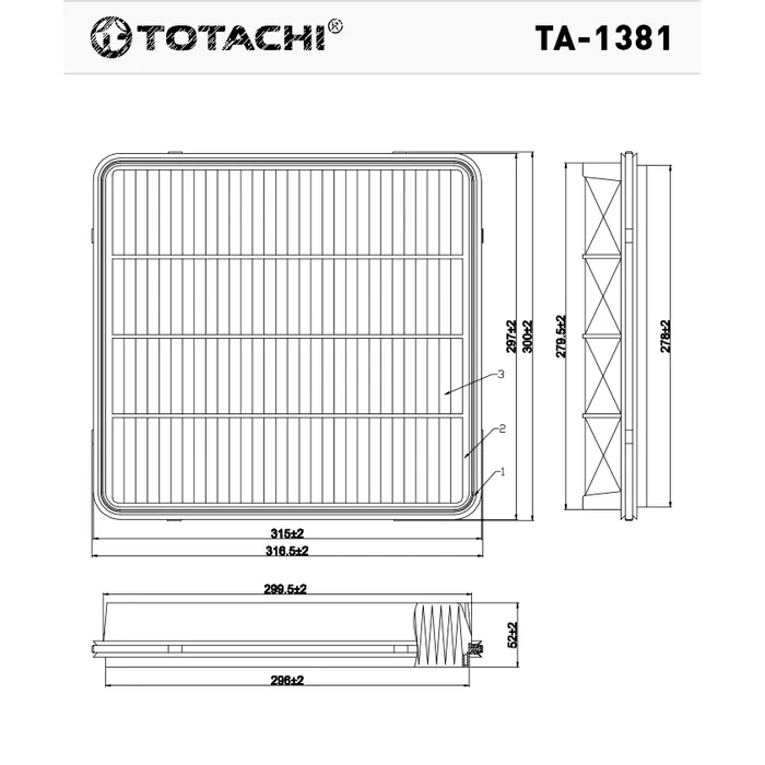Фильтр воздушный TOTACHI TA-1381