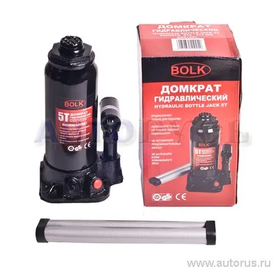 Домкрат гидравлический бутылочный 5т 216-413 мм BOLK BK51004