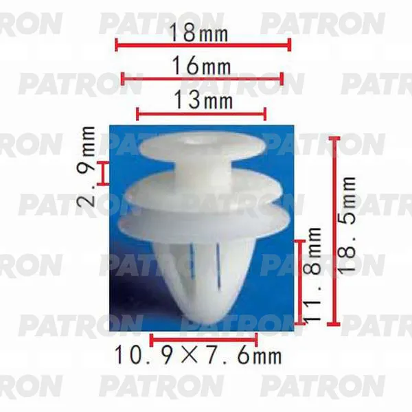 Клипса пластмассовая Lexus, Mazda, Suzuki, Toyota применяемость: внутре PATRON P370106