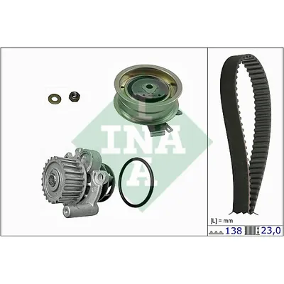 Комплект ГРМ с водяным насосом AUDI. VW 1.6 AHL/ANA/ARM 94>