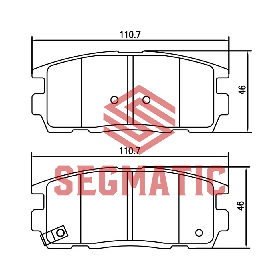 Колодка торм диск зад Chevrolet Captiva 2.4 2007-; Chevrolet Captiva 2.4 2006-; Chevrolet Captiva 2.4 2011- SEGMATIC SGBP2638