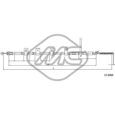 Трос ручника SUZ GRAND VITARA ALL 5DOORS DX-RH Metalcaucho 83360