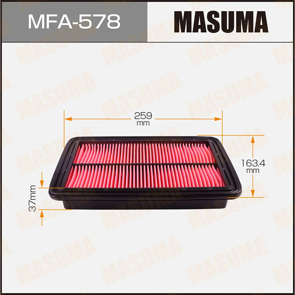 Воздушный фильтр A-455 MASUMA (1/40) MASUMA MFA578