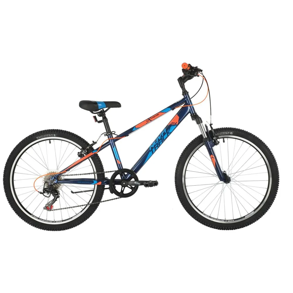 Велосипед 24 хардтейл Novatrack Extreme 6.V (2021) количество скоростей 6 рама сталь 12 синий