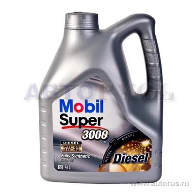 Масло моторное MOBIL Super 3000 X1 Diesel 5W-40 синтетическое 4 л 150968