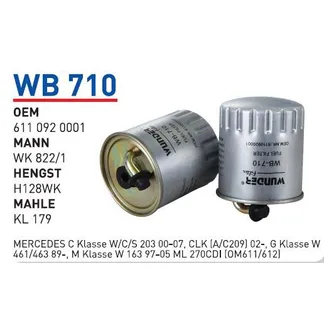 Фильтр топливный WUNDER FILTER WB-710