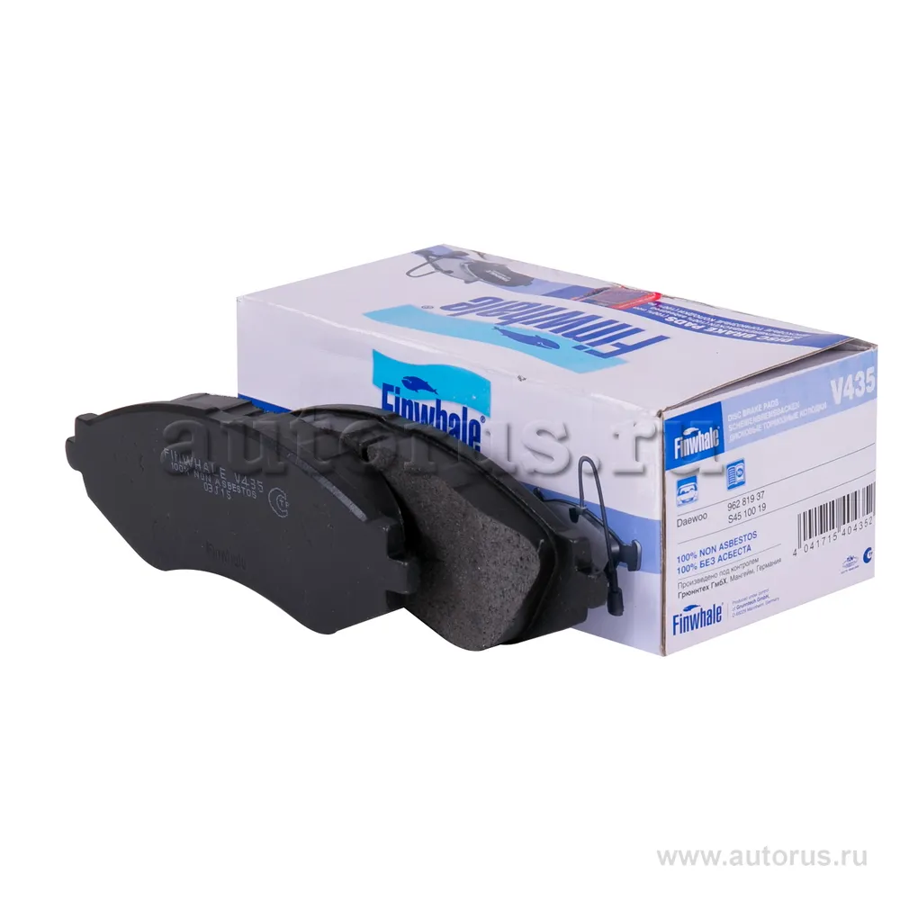 Колодки перед. дисковые 14R Lanos, Nexia, Nubira, All Dohc FINWHALE V435