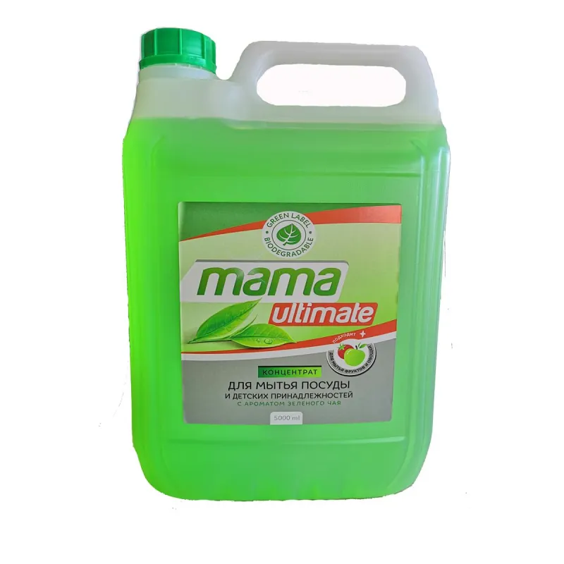 Средство для мытья посуды Mama Ultimate конц с аром зел. чая канистра, 5л 1551801