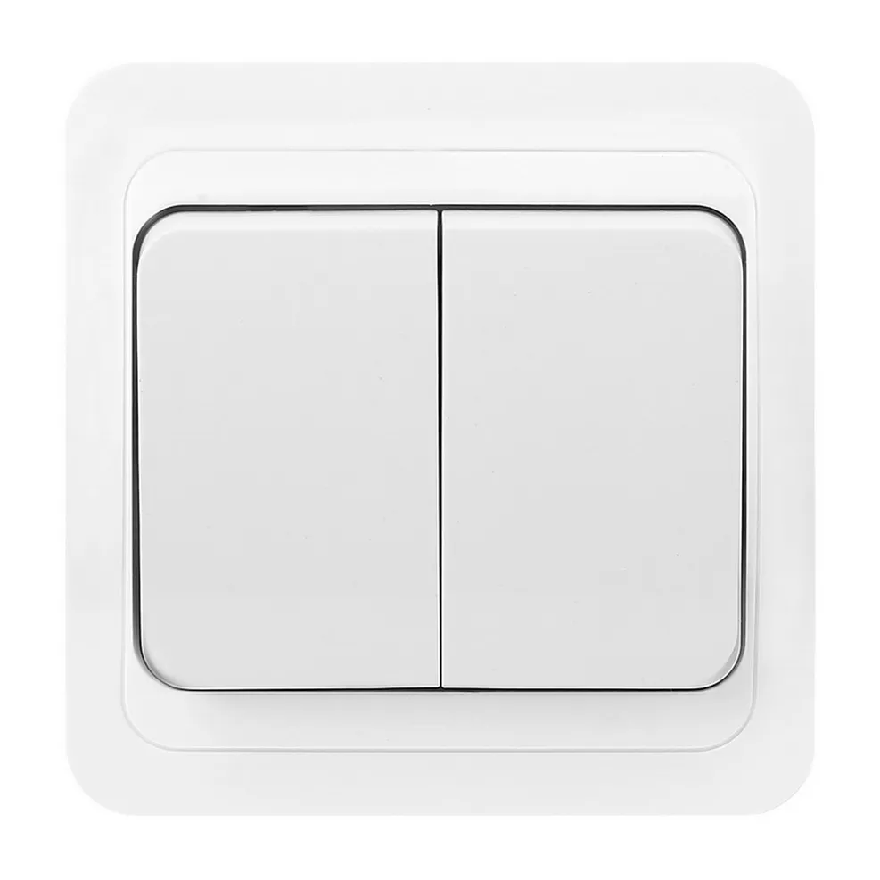Выключатель 2-клавишный 10а белый марс SMARTBUY SBE-02W-10-SW2-0