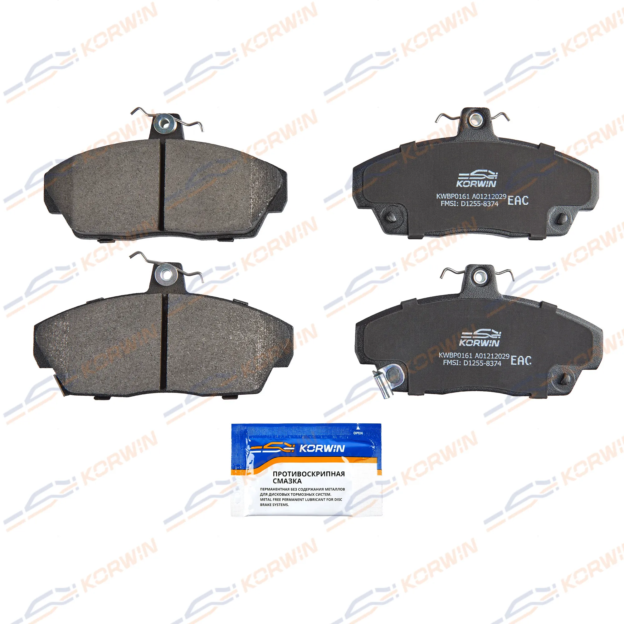 Колодки тормозные перед. Honda Civic VI-VII 95-05 KORWIN KWBP0161