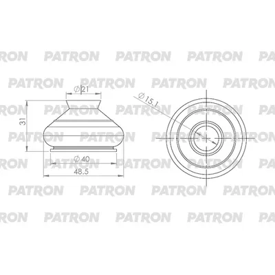 Пыльник шаровой опоры 15x35x33 PATRON PSE6342