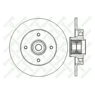 Диск тормозной задний с подш.и кольц. ABS CITROEN C4 1.4-2.0HDI 04 STELLOX 60201939_SX