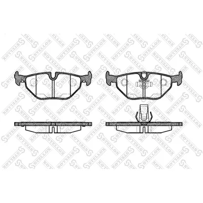 Колодки дисковые з. с антискрип. пластинами BMW E39 2.0-4.0/2.0D-3.0D 95> STELLOX 276015_SX