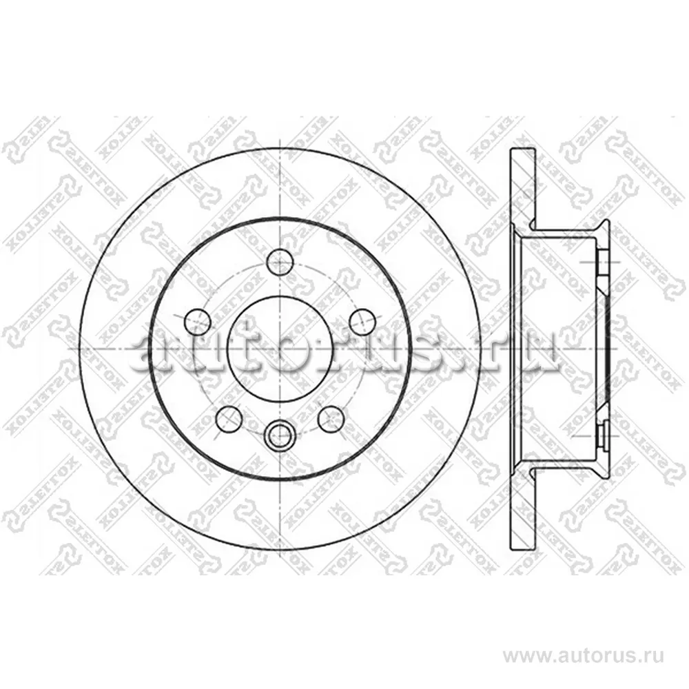 Диск тормозной передний VW T4 1.8-2.4 90-96 STELLOX 60204732_SX
