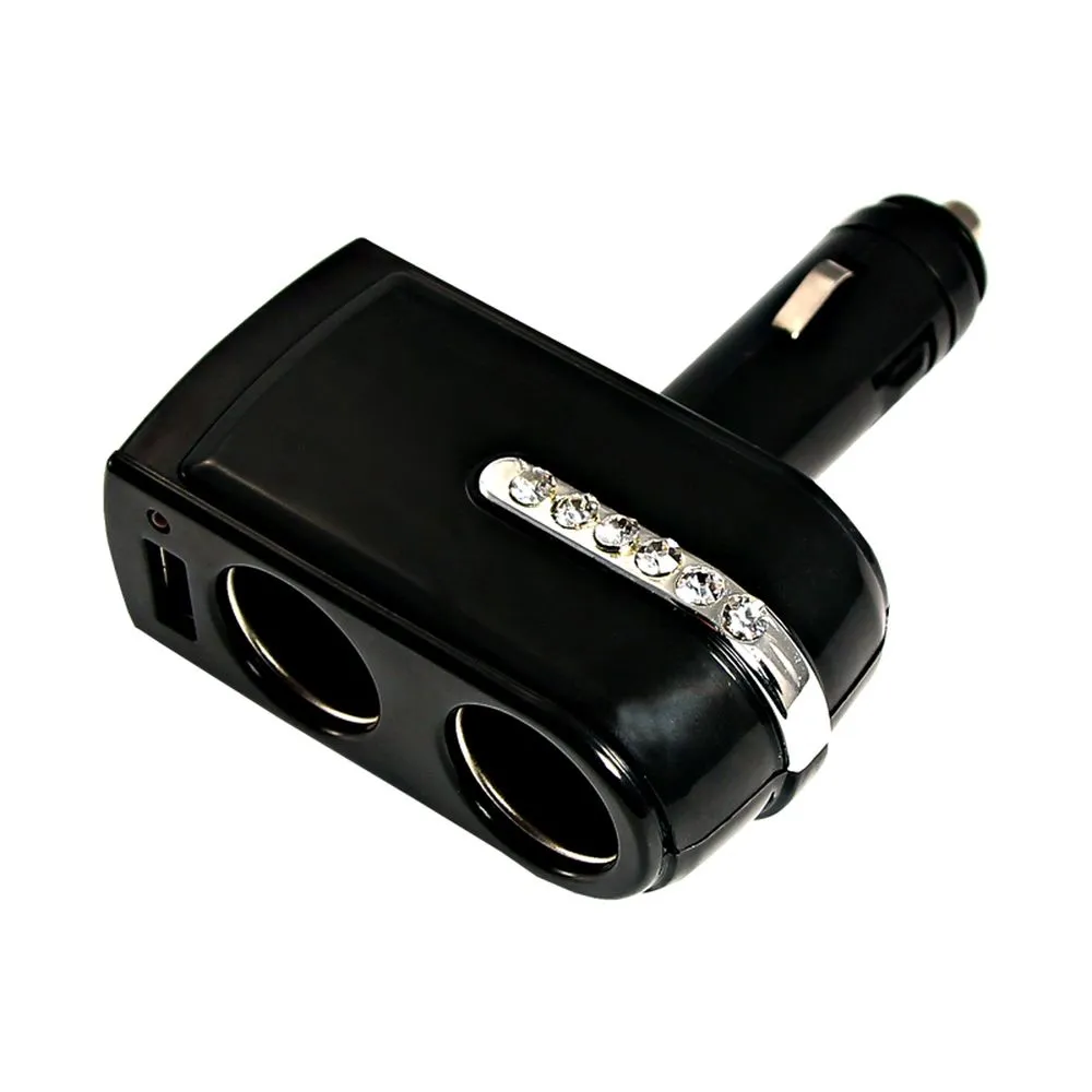 Разветвитель автоприкуривателя 2 гнезда 1хUSB (5 V 1000 mA) REXANT REXANT 160238
