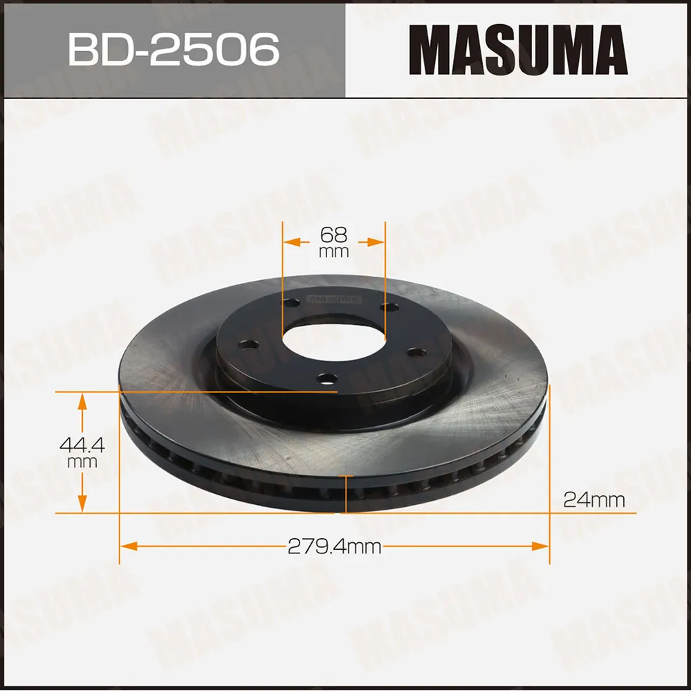Диск тормозной передн. MASUMA BD2506