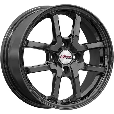 Диск литой R15 6J 4x100/56.6 ET45 IFREE Грид BK 855305